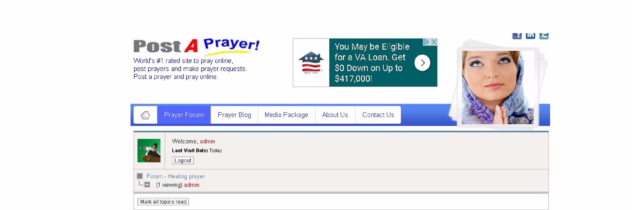 postaprayer's profile banner image