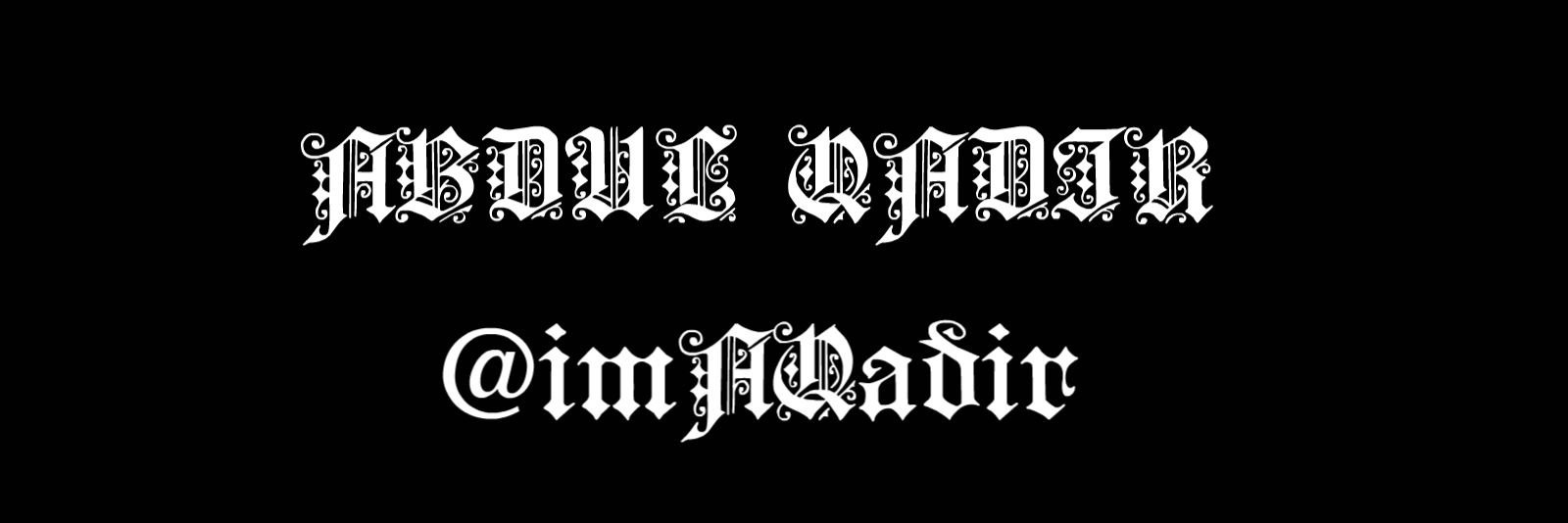 imAQadir's profile banner image