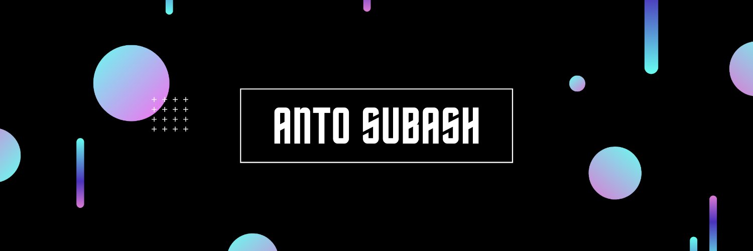 antosubash's profile banner image