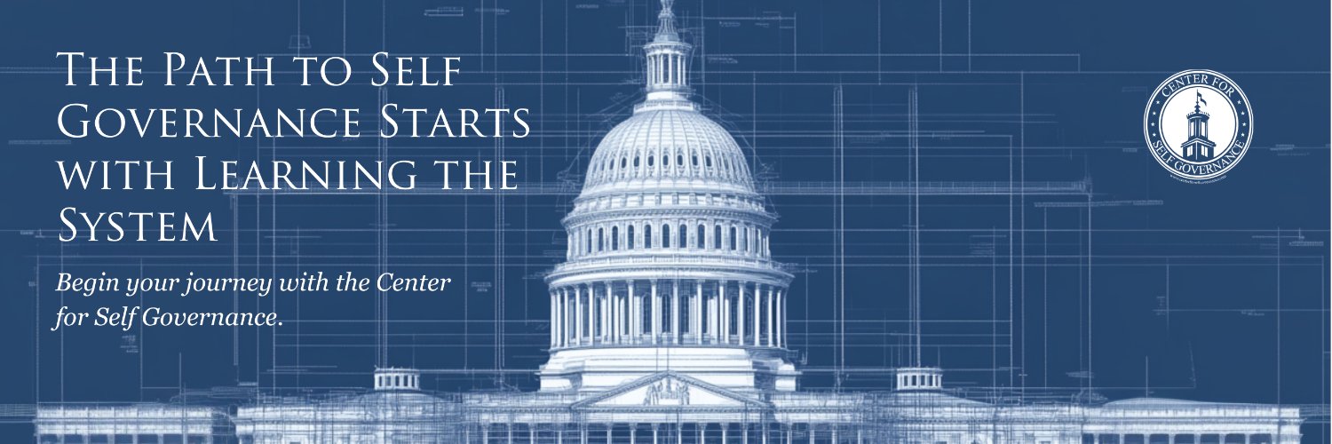 Center for Self Governance banner