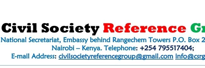 The Civil Society Reference Group Kenya banner