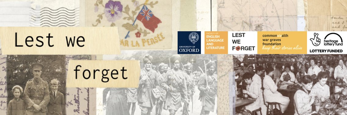 Oxford WW1 Centenary banner