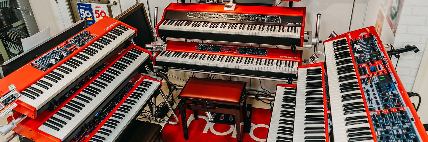 池部楽器店 鍵盤堂　渋谷シンセサイザー アコーディオン オルガン ステージピアノ banner