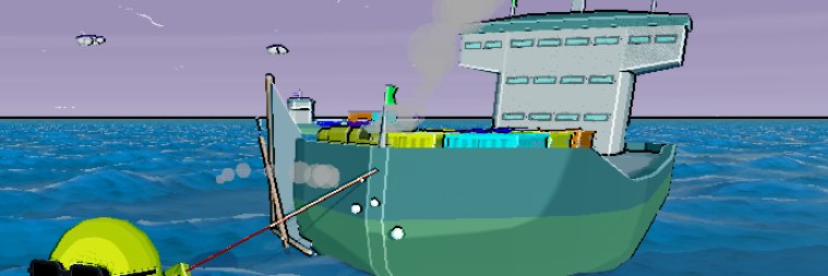 Sam, making Tuggin It (its a game) banner