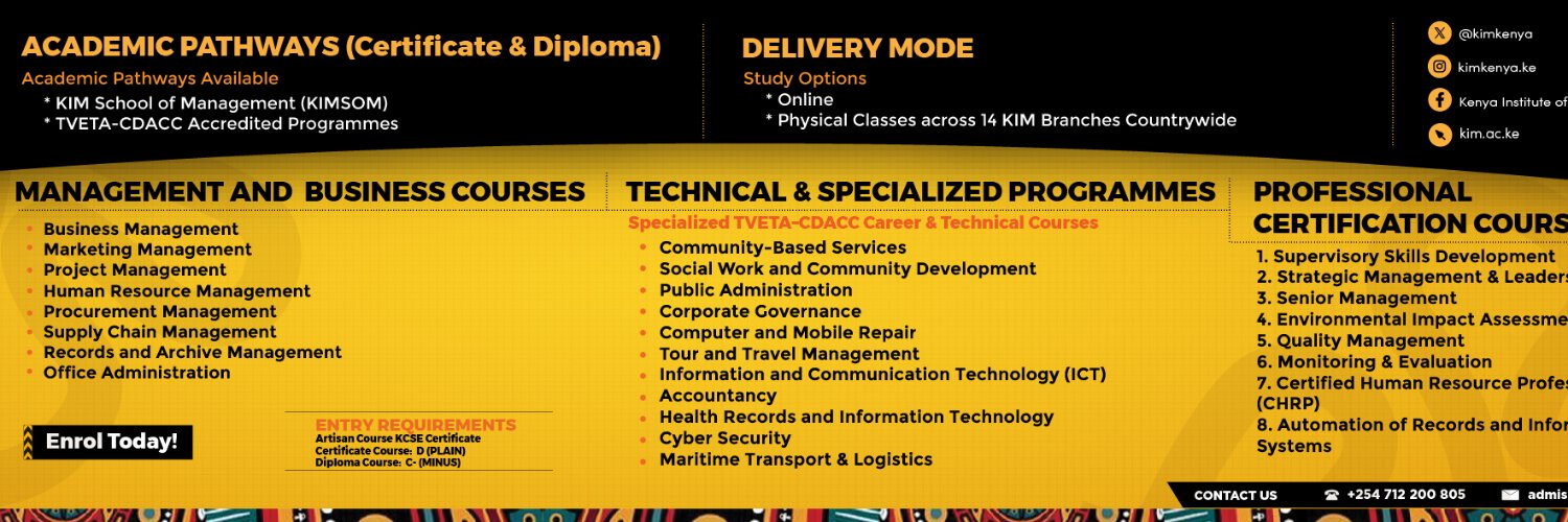 The Kenya Institute of Management banner