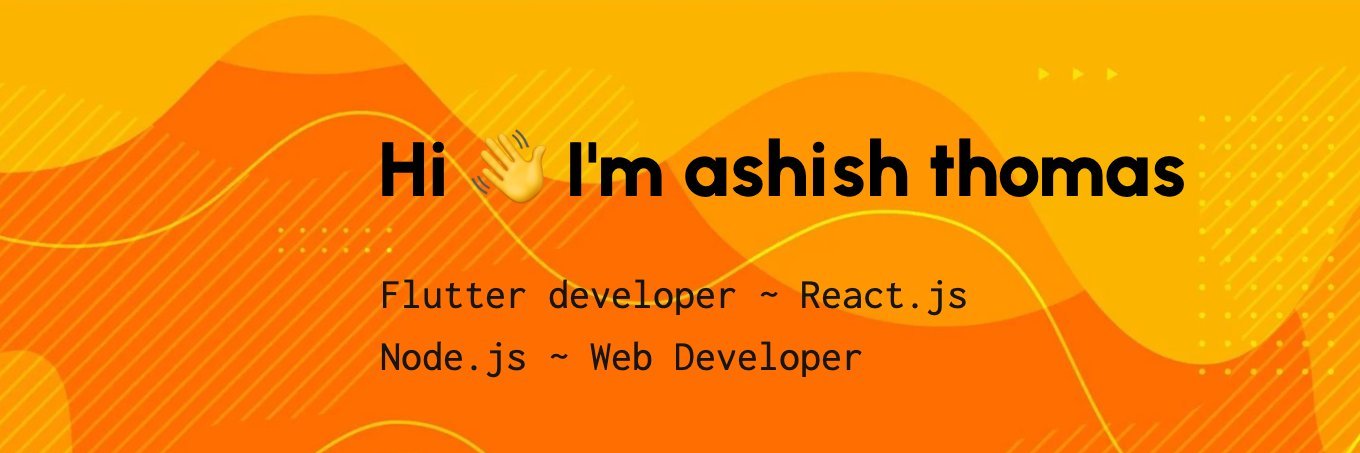 Ashish Thomas 💙 banner