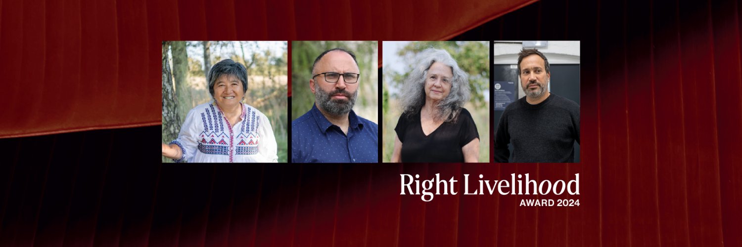 Right Livelihood's banner