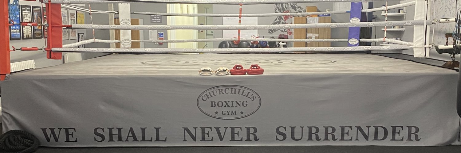 Churchills Boxing Gym banner