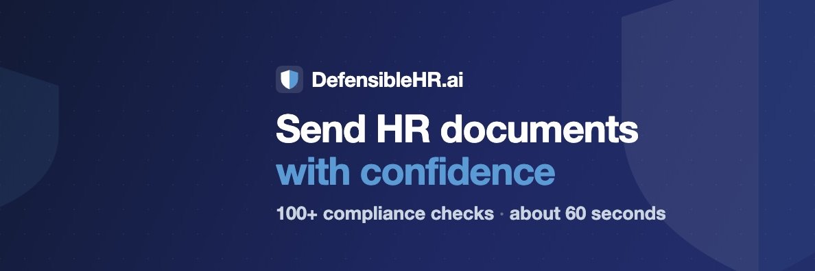 DefensibleHR's profile banner image