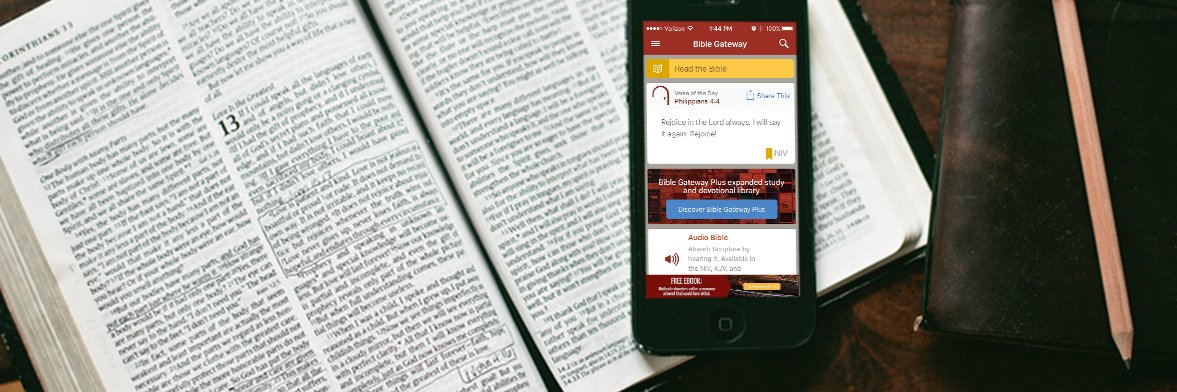 Bible Gateway App banner