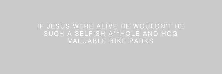 Selfish Jesus Bikes banner