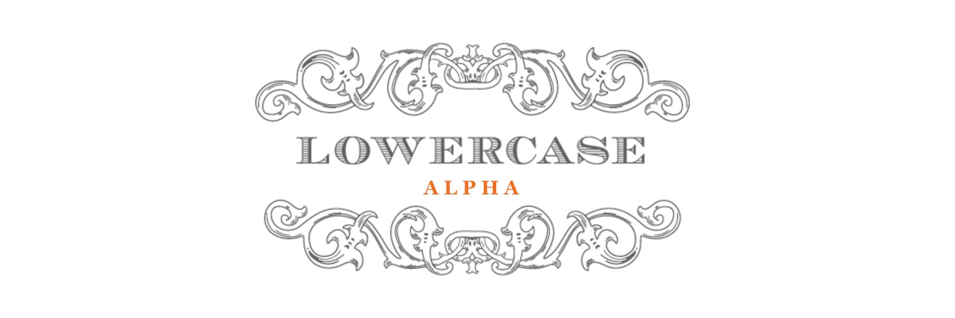 Lowercase Alpha banner