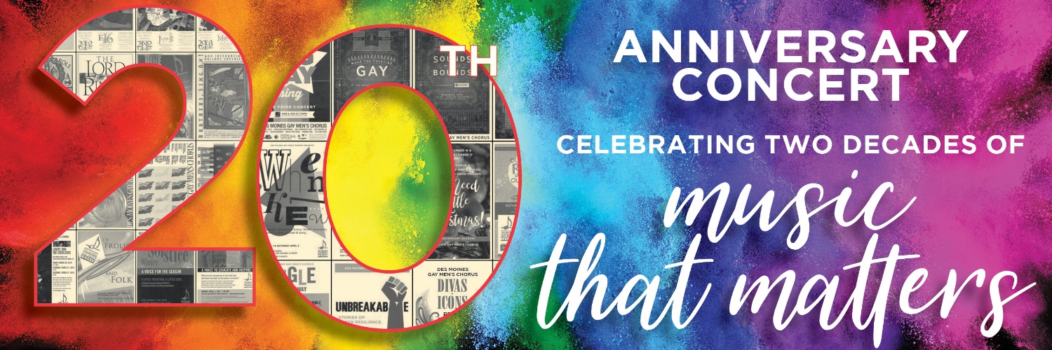 DSM Gay Men's Chorus banner
