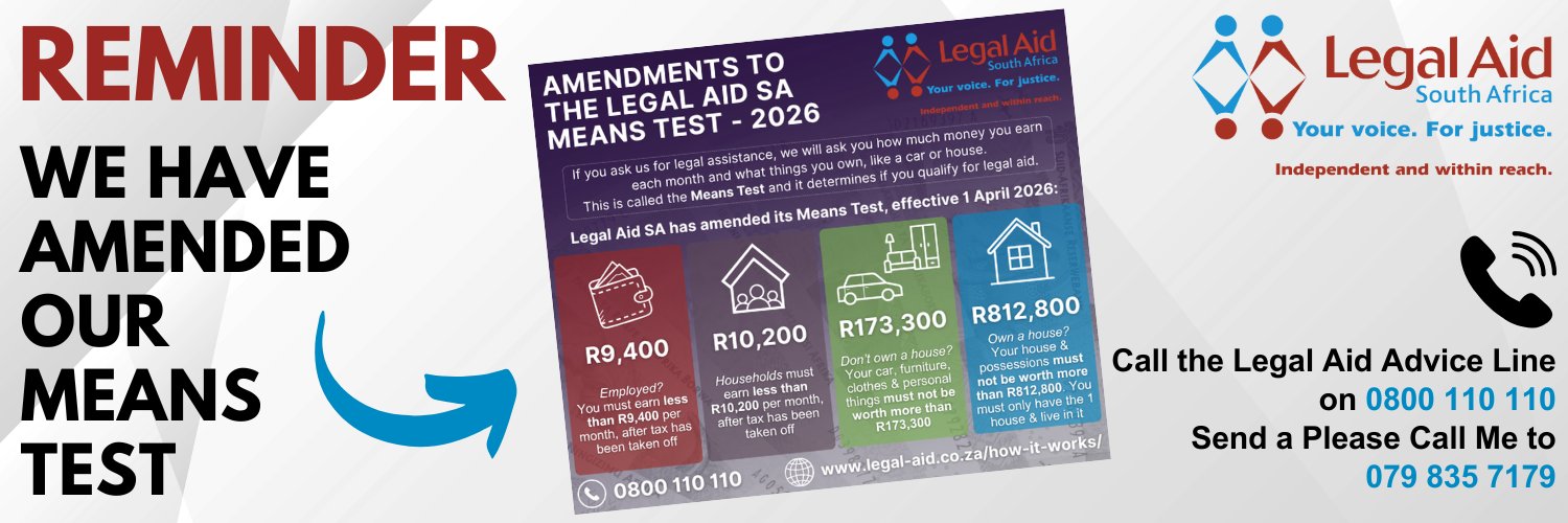 Legal Aid South Africa banner