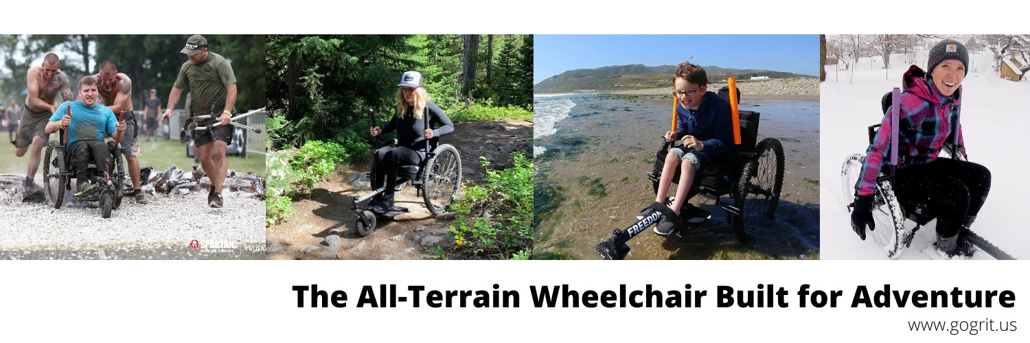 GRIT all terrain and hiking wheelchair banner