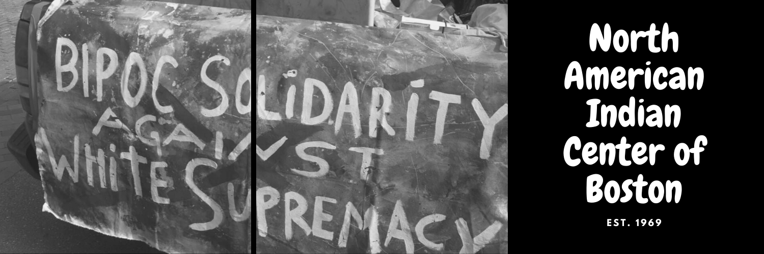 North American Indian Center of Boston banner