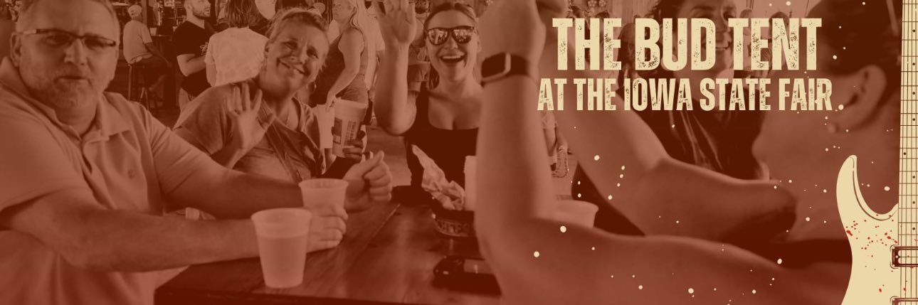 The Bud Tent banner