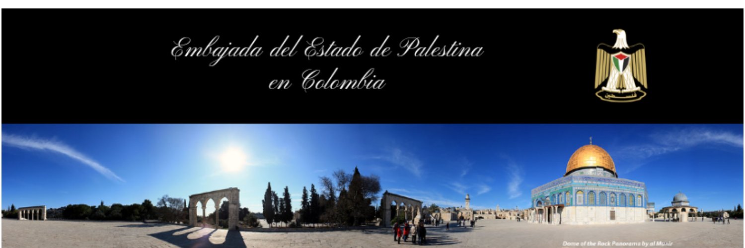 Embajada del Estado de Palestina en Colombia banner