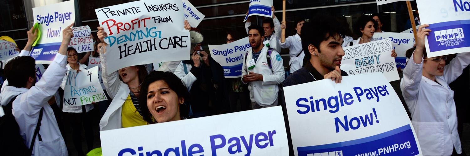 Physicians for a National Health Program banner