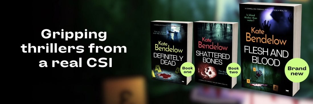 📚Kate Bendelow Author 🔍📇💀 banner