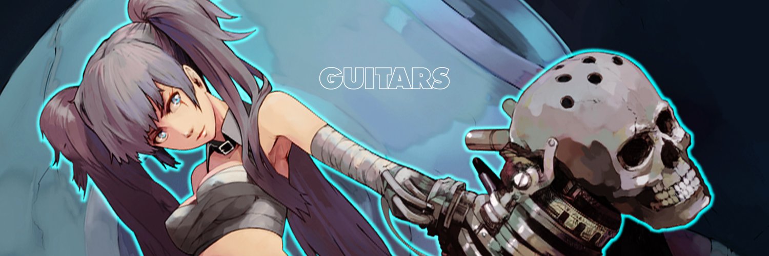 Twitter banner for @guitars
