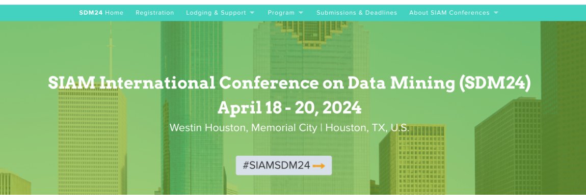 SIAM Data Mining's banner