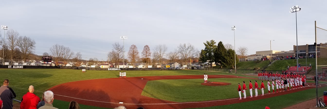 Red Dragons Baseball St. Albans banner
