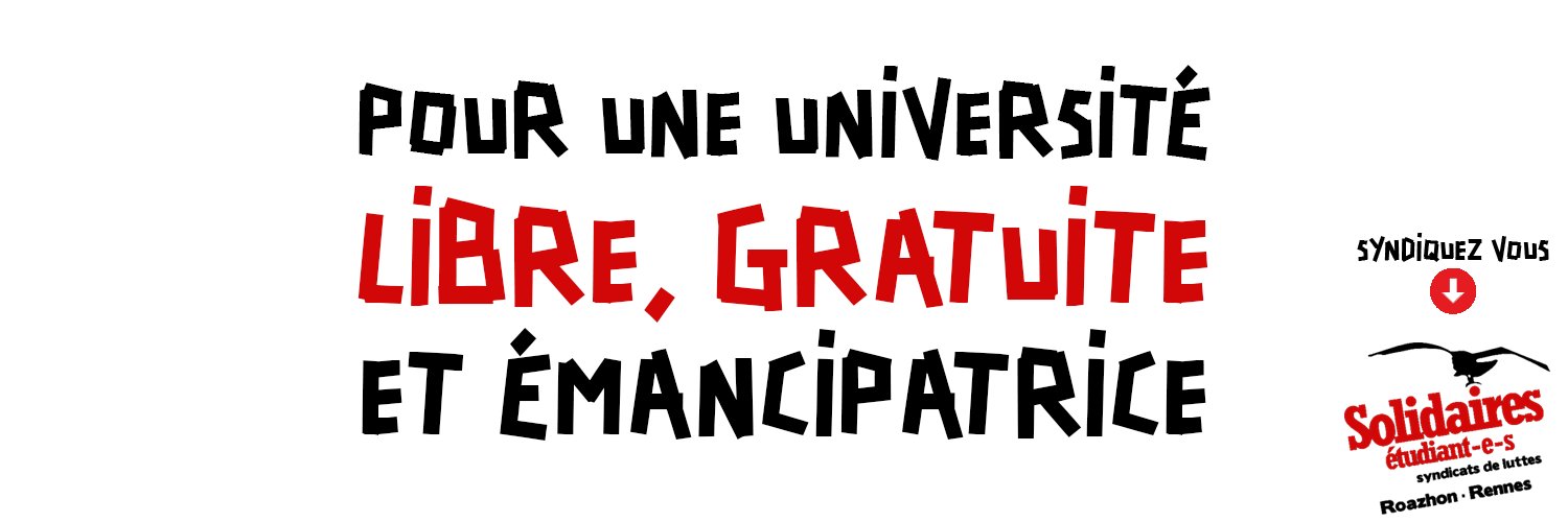 Solidaires étudiant•es Rennes banner