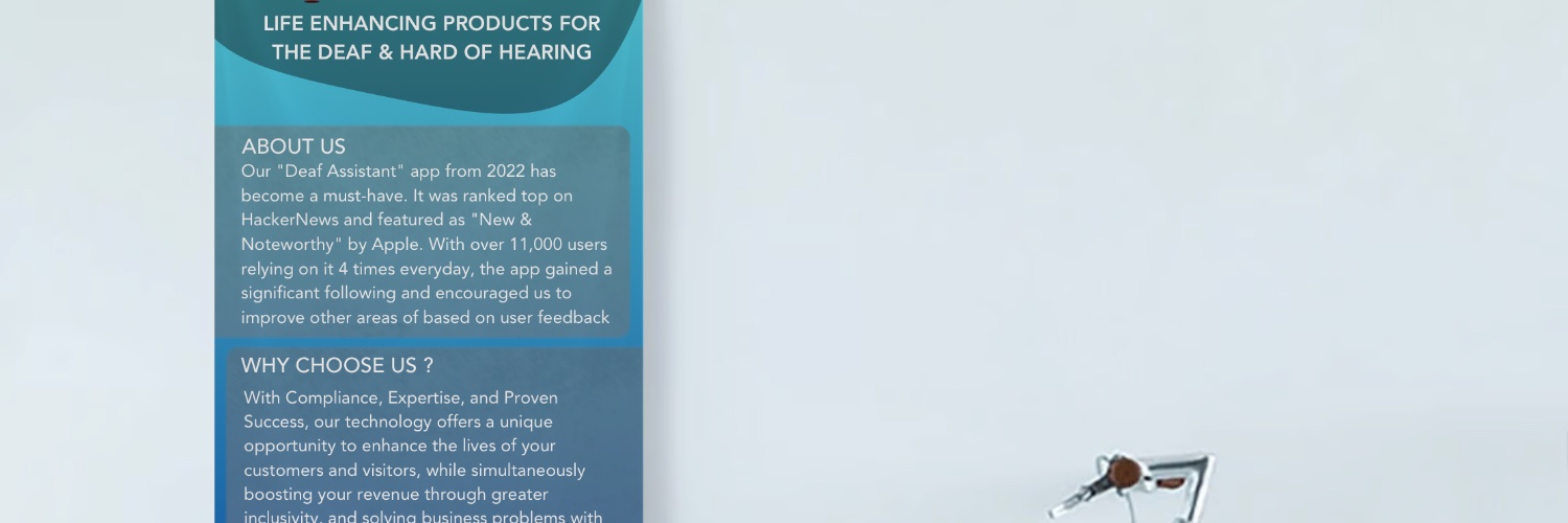 BeAware, the d/Deaf Assistant #CES2024 banner