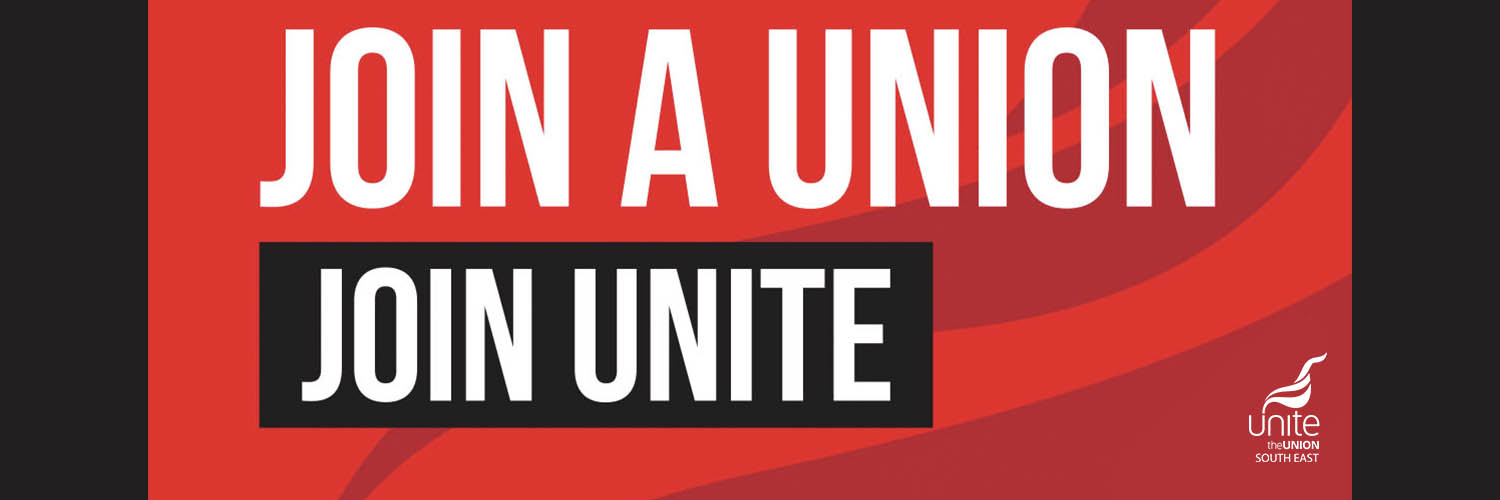 Unite South East's banner