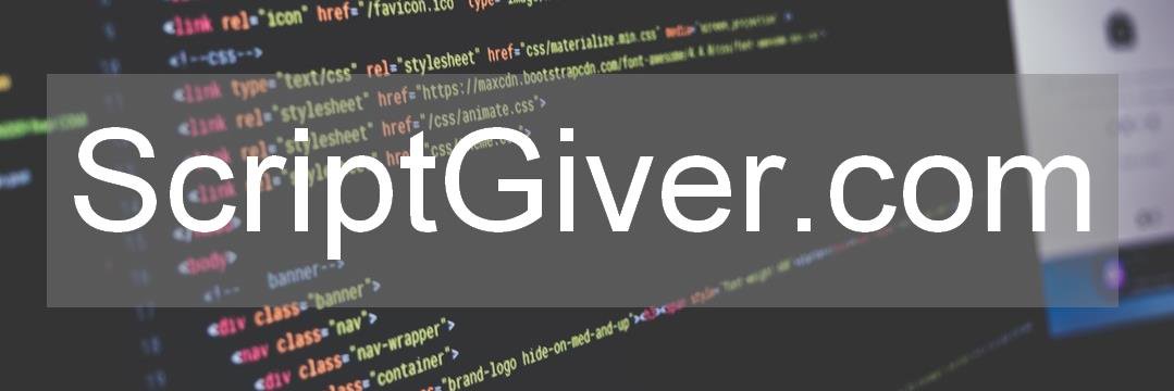 ScriptGiver's profile banner image