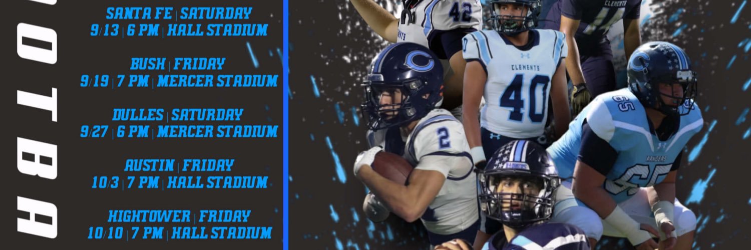 Clements Football's banner