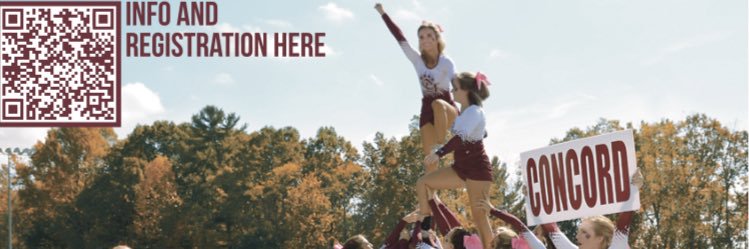 Concord U Cheerleading banner