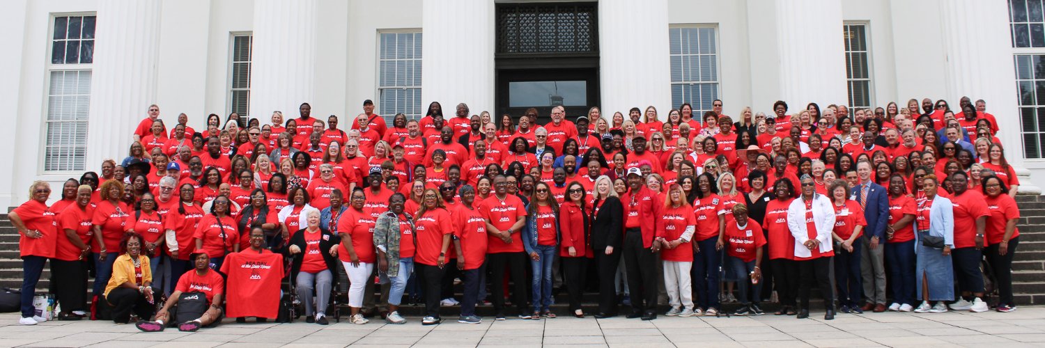 Alabama Education Association's banner