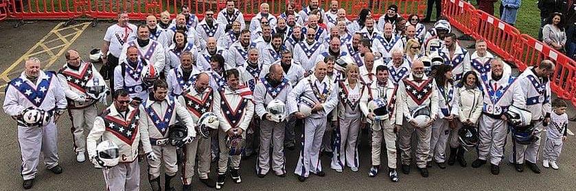 ⓇⒾⒹⒺ CYMRU MCC Evel Knievels charity event banner