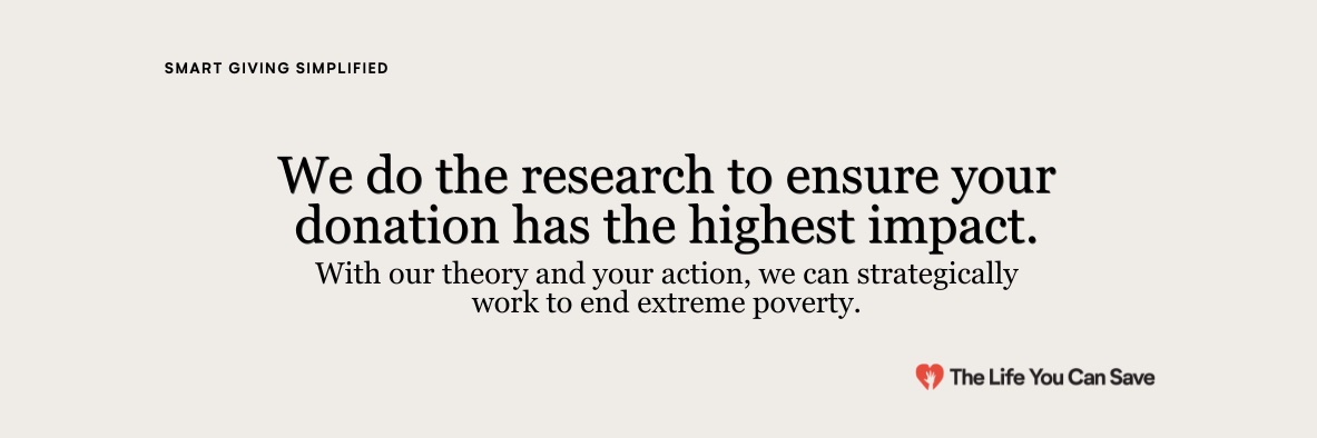 The Life You Can Save banner