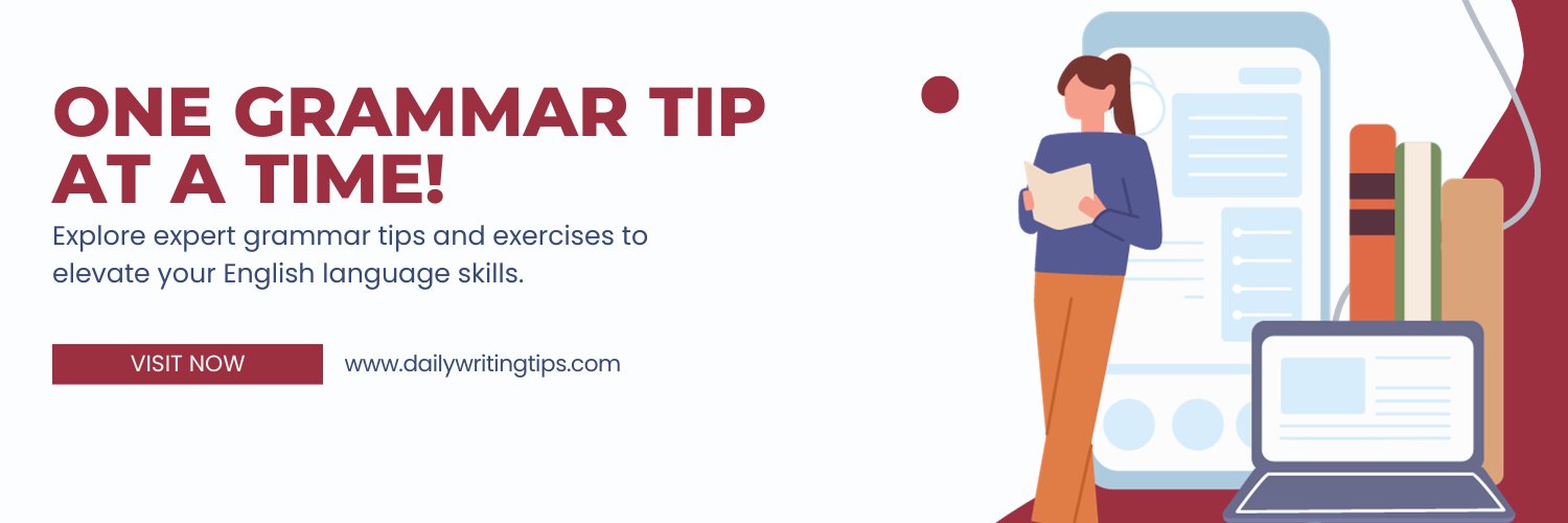 Daily Writing Tips banner