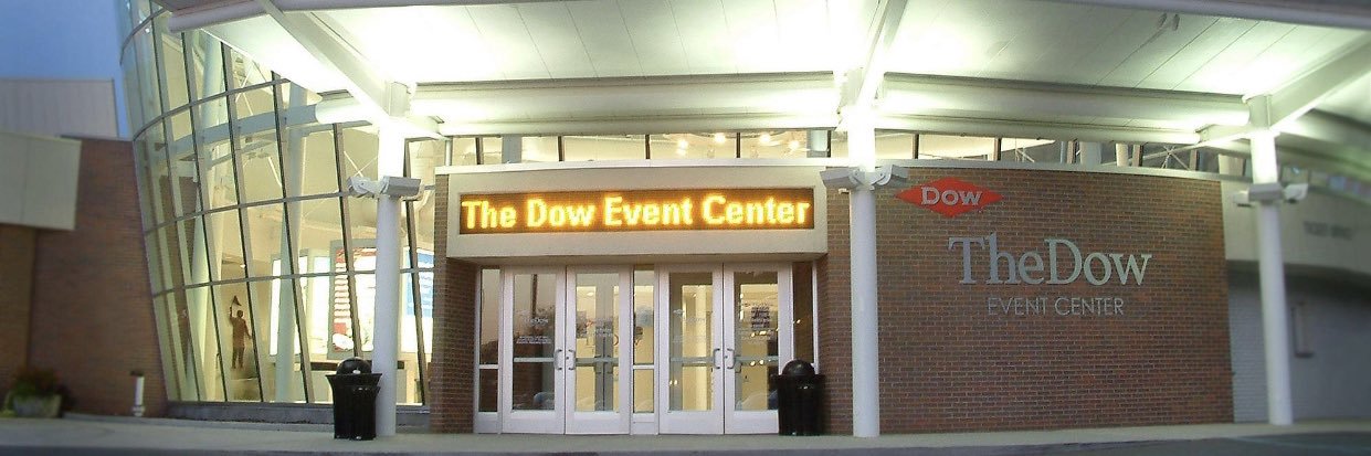 The Dow Event Center banner