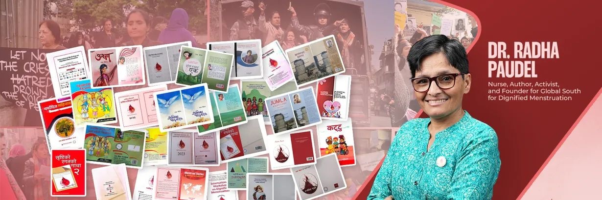 Radha Paudel:Dignified Menstruation banner