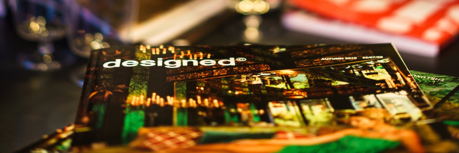 Designed Magazine banner