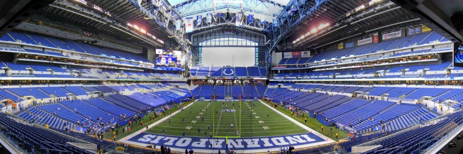 Lucas Oil Stadium's banner