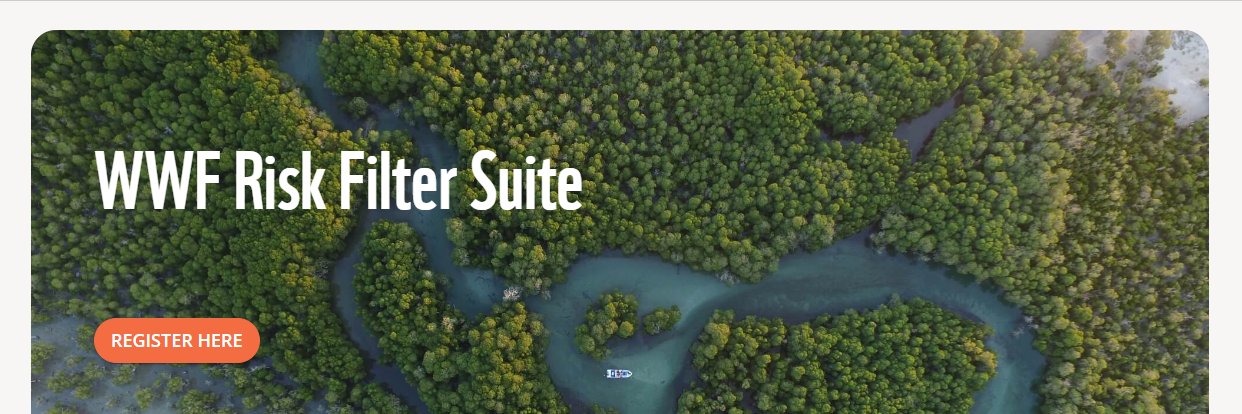 WWF Risk Filter Suite banner