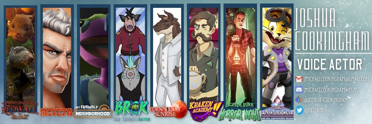 Joshua Cookingham - Voice Actor! banner