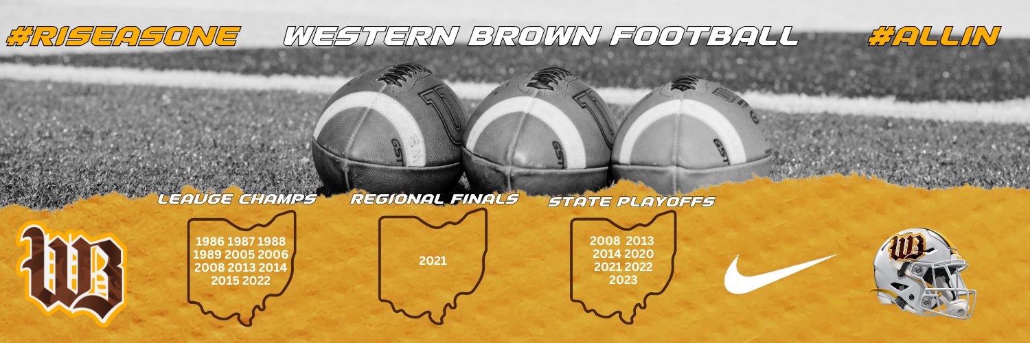 Western Brown Football banner