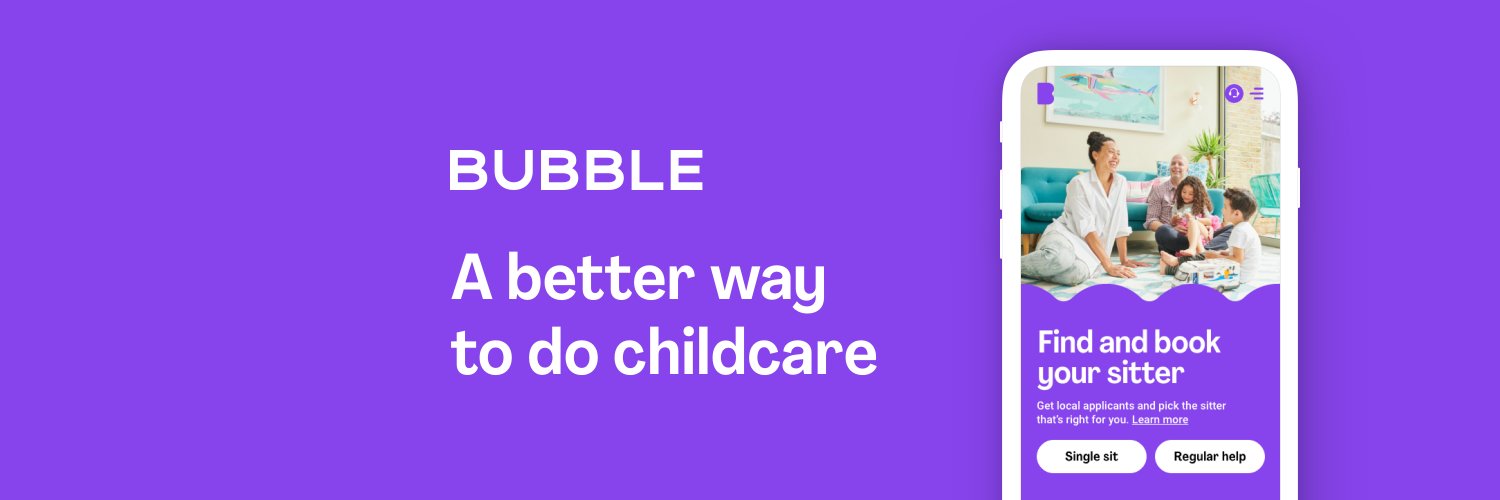 Bubble childcare banner