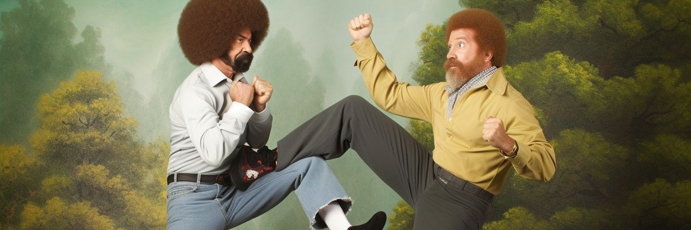 Angry Bob Ross banner