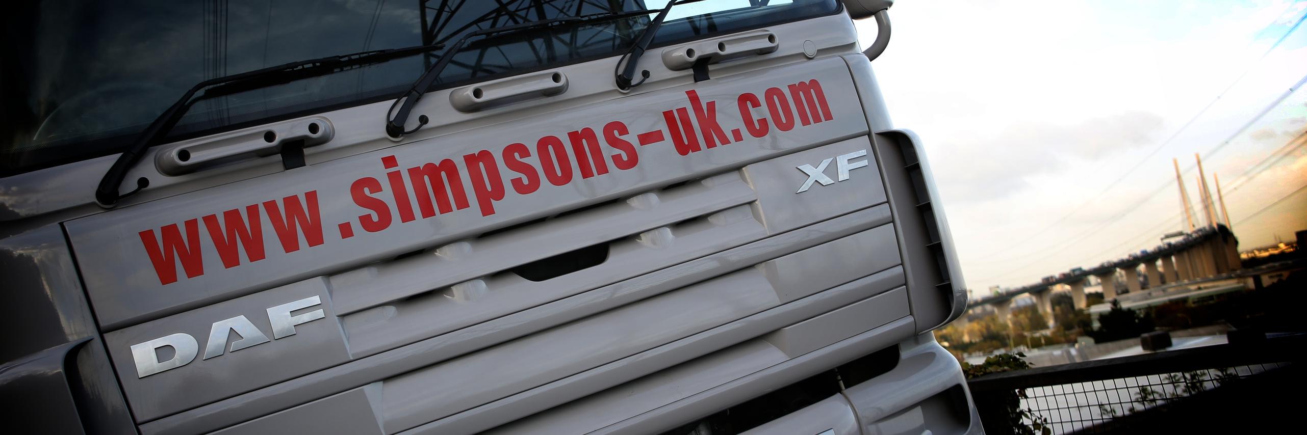 Simpsons Removals banner