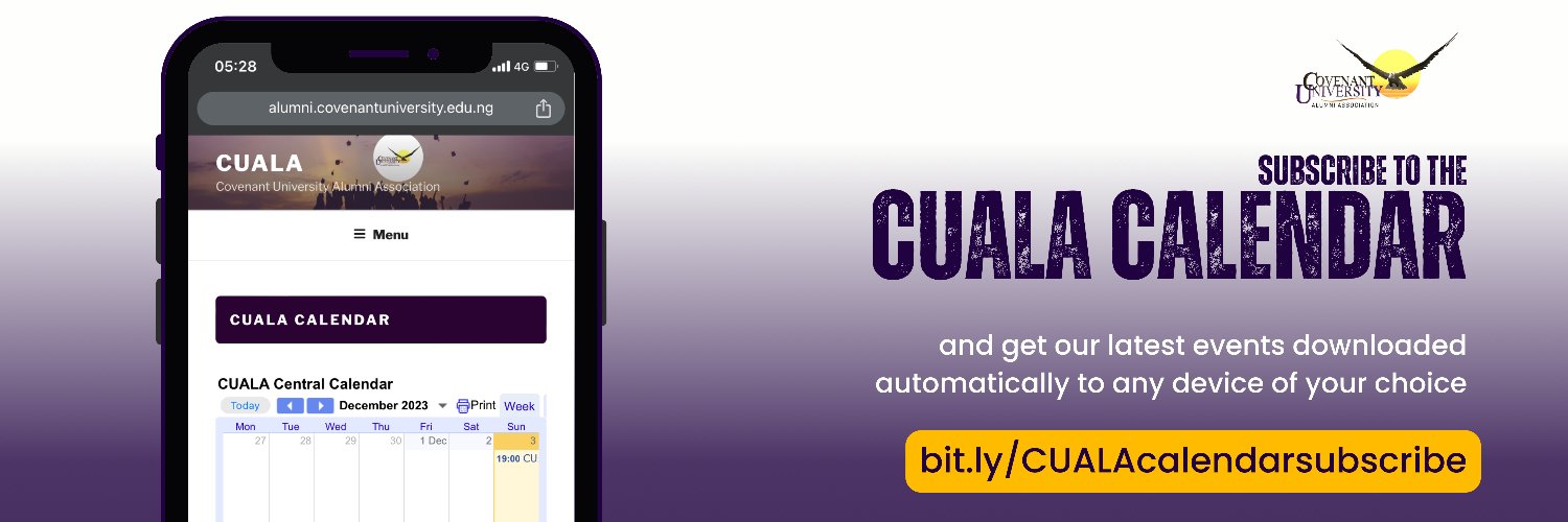 Covenant University Alumni Association (CUALA) banner