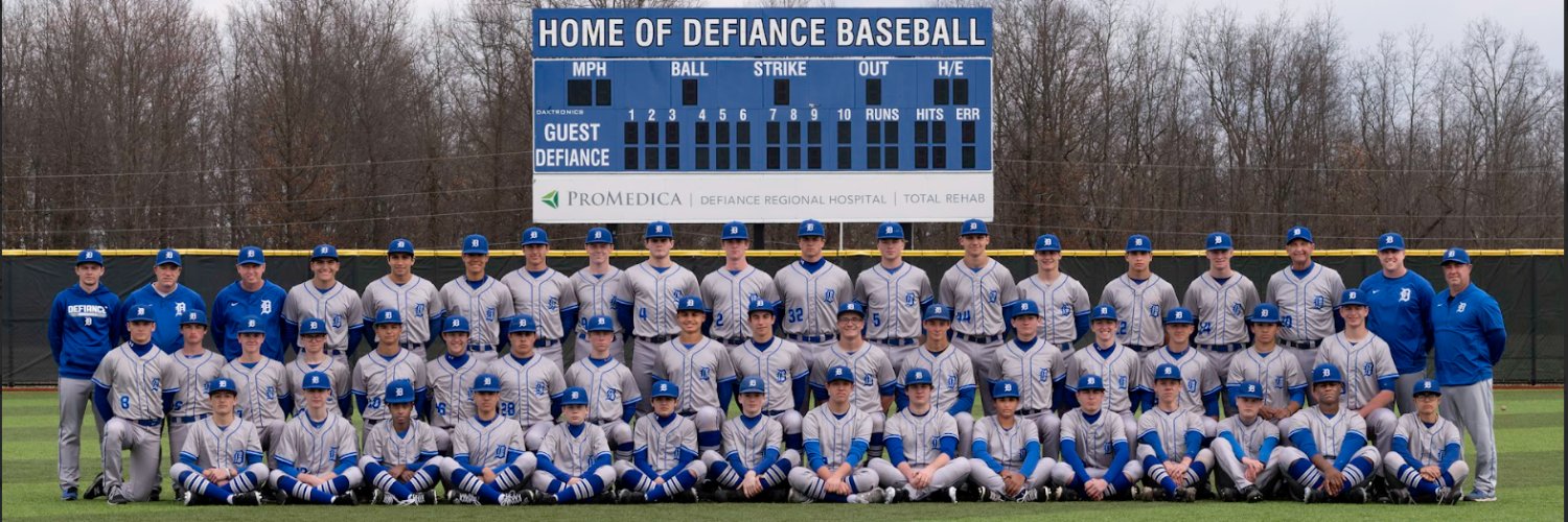 Defiance Baseball's banner