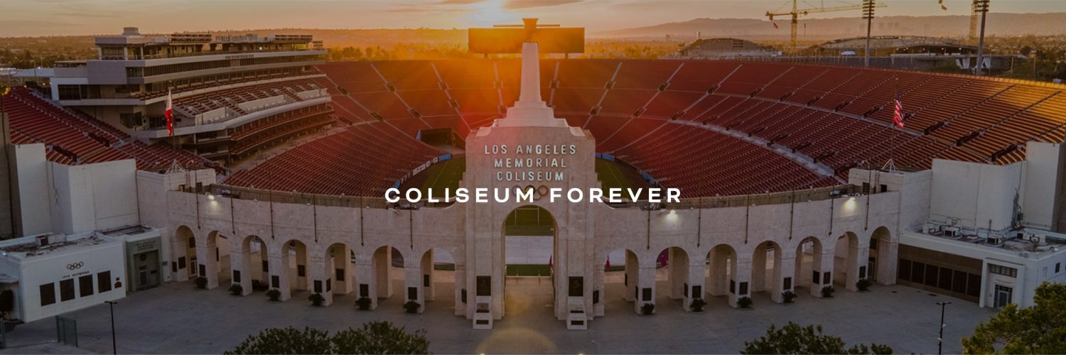 Los Angeles Memorial Coliseum banner